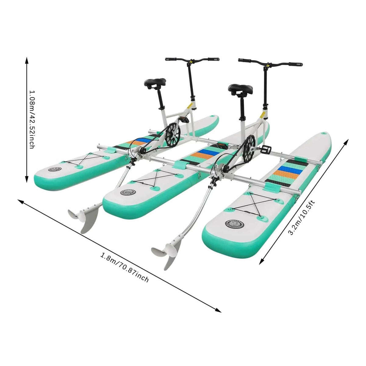 Premium 2-Person Two-Seater Portable Inflatable Pedal Boat Water Bike | 2-Person | Kayak | Home