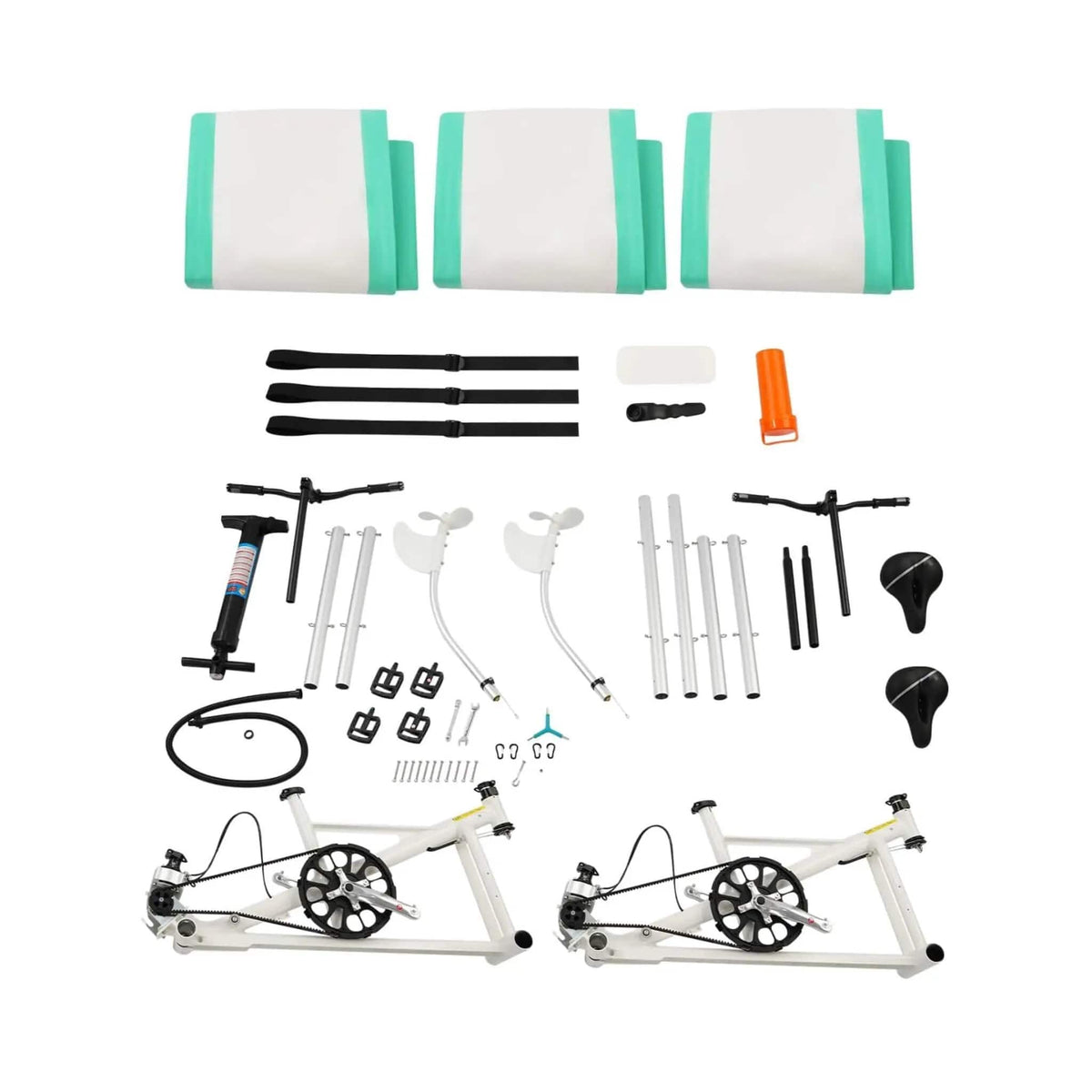 Premium 2-Person Two-Seater Portable Inflatable Pedal Boat Water Bike | 2-Person | Kayak | Home