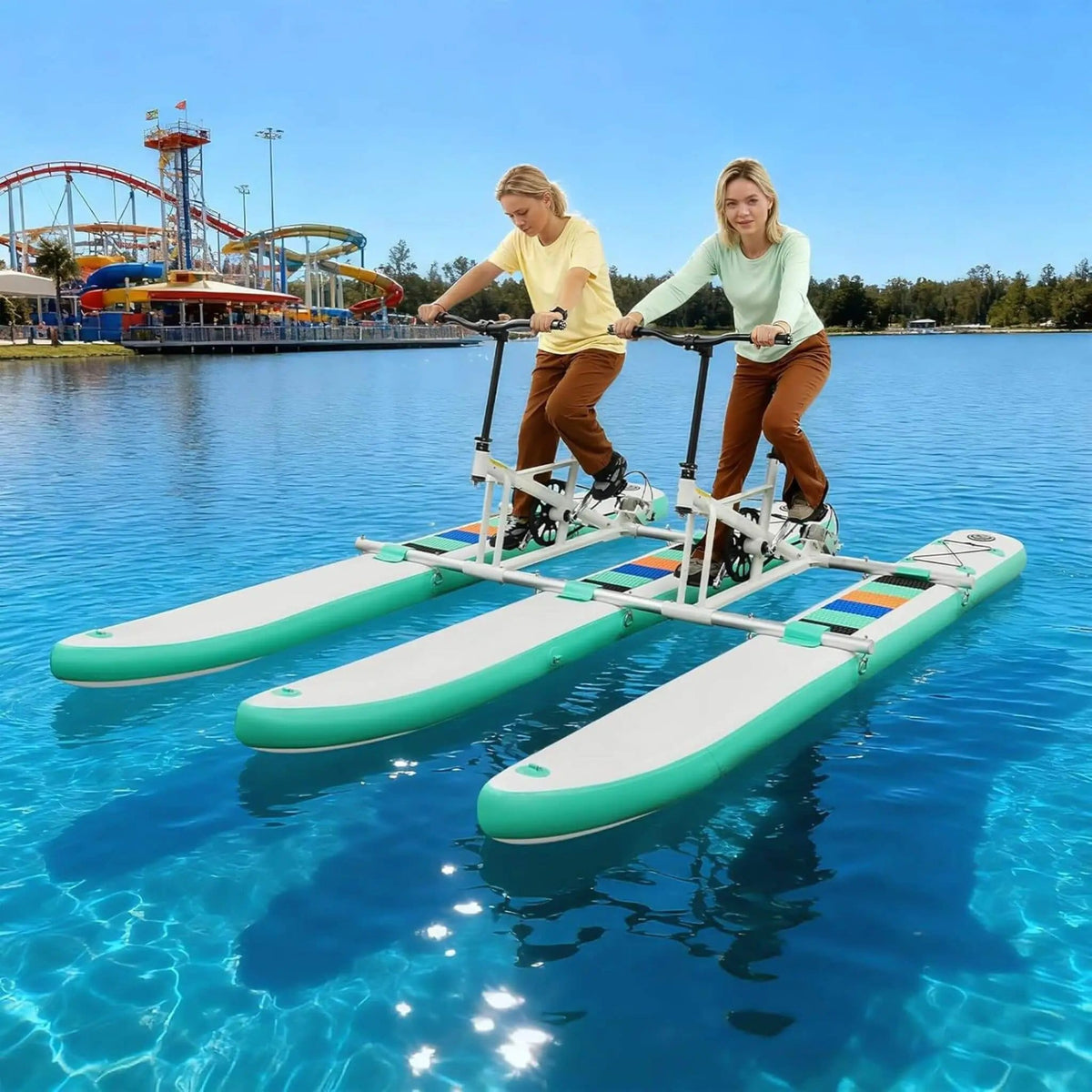 Premium 2-Person Two-Seater Portable Inflatable Pedal Boat Water Bike | 2-Person | Kayak | Home