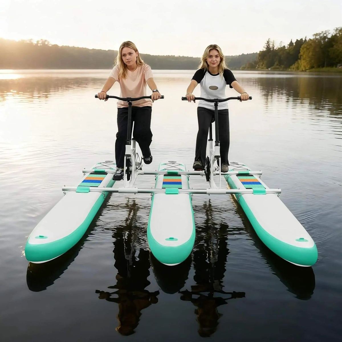 Premium 2-Person Two-Seater Portable Inflatable Pedal Boat Water Bike | 2-Person | Kayak | Home