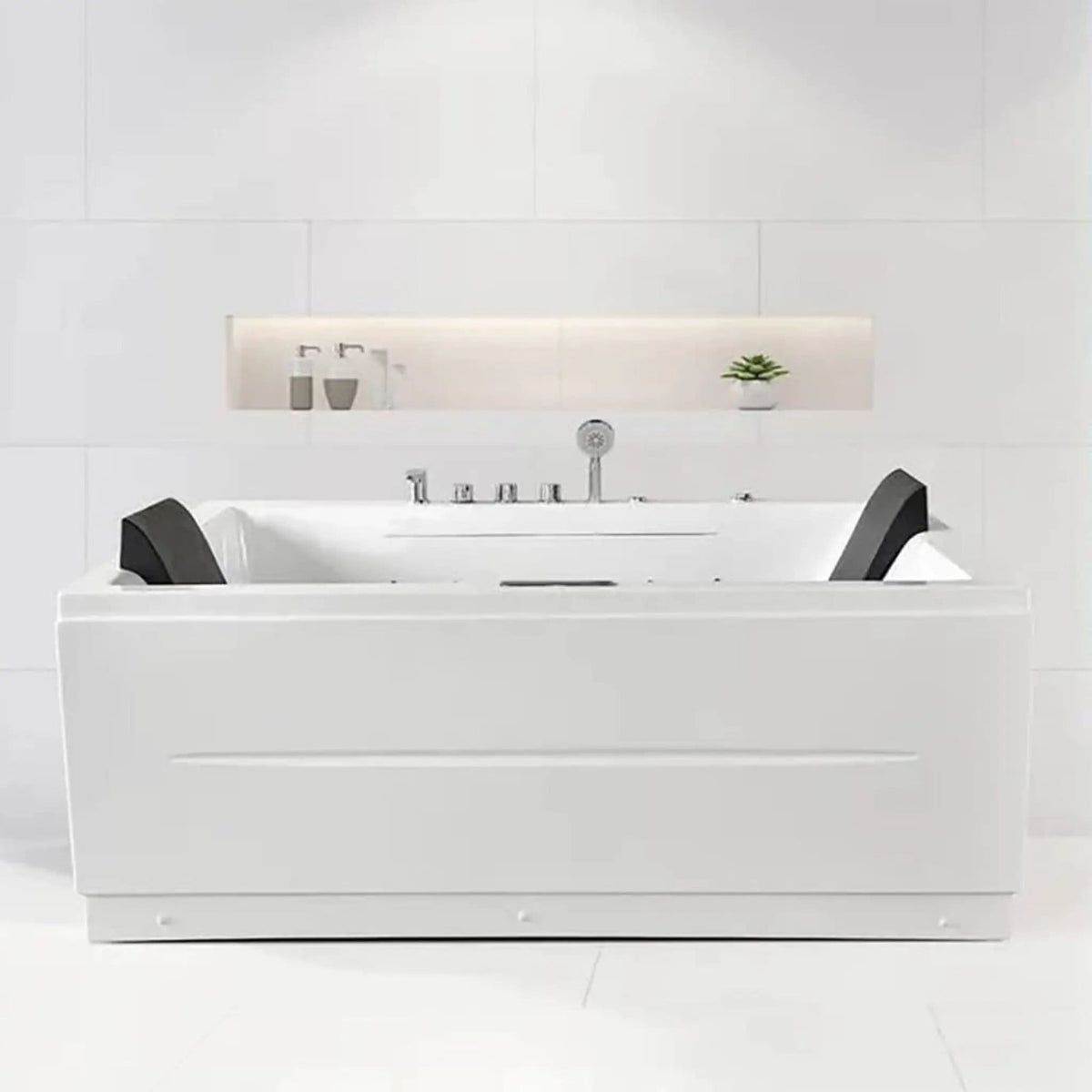 Luxara 71 Inch Premium Modern Acrylic Soaking Bathtub With Bubble Jets And LED | 71 Inch | Acrylic | Whirlpool
