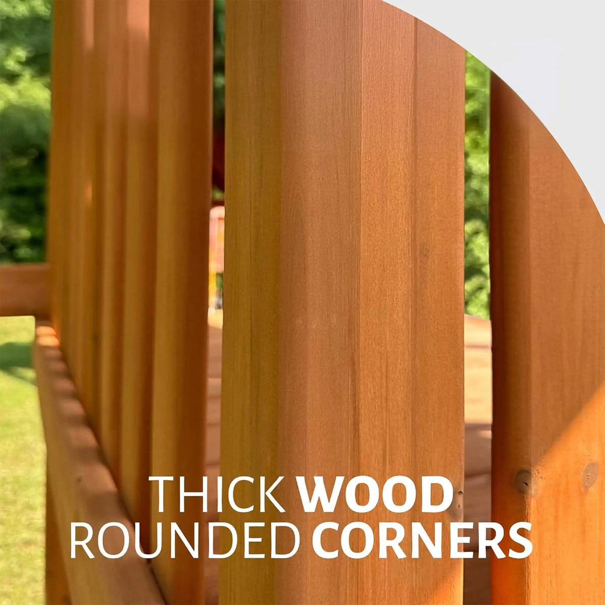 Premium Cedar Wood Treehouse Swing Set With Tube Slide And Sandbox | Wood | Swing Set & Playset | Home