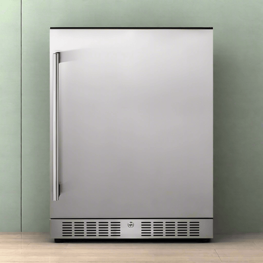 Premium 5.3 Cu.Ft Single Door Stainless Steel Built In Wine Beverage Undercounter | 5.3 Cu Ft | Stainless Steel | Refrigerator