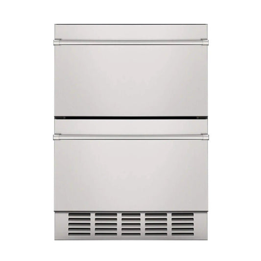 Premium 5.3 Cu.Ft Double Drawer Stainless Steel Built In Wine Beverage Undercounter | 5.3 Cu Ft | Stainless Steel | Refrigerator