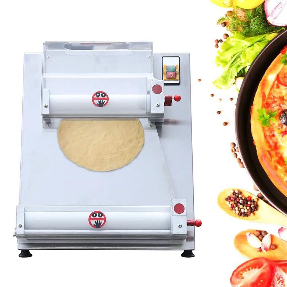 Premium 16-Inch Electric Commercial Pizza Dough Roller Pastry Sheeter Press Machine | 16 Inch | Stainless Steel | Pizza Dough Press