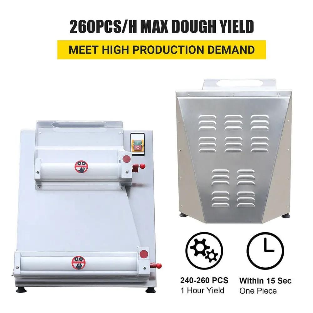 Premium 16-Inch Electric Commercial Pizza Dough Roller Pastry Sheeter Press Machine | 16 Inch | Stainless Steel | Pizza Dough Press