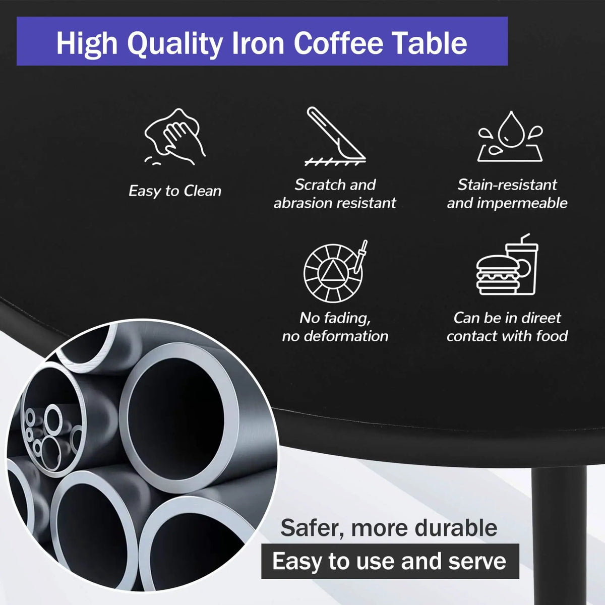 Half-Moon Curved Patio Sofa Set | 6-Person Seating | Thickened Iron Frame | All-Weather Cushions