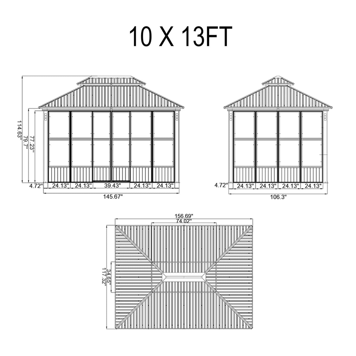 Hardtop Patio Sunroom | Prestige Double Top | Solarium Design | Double Sliding Doors