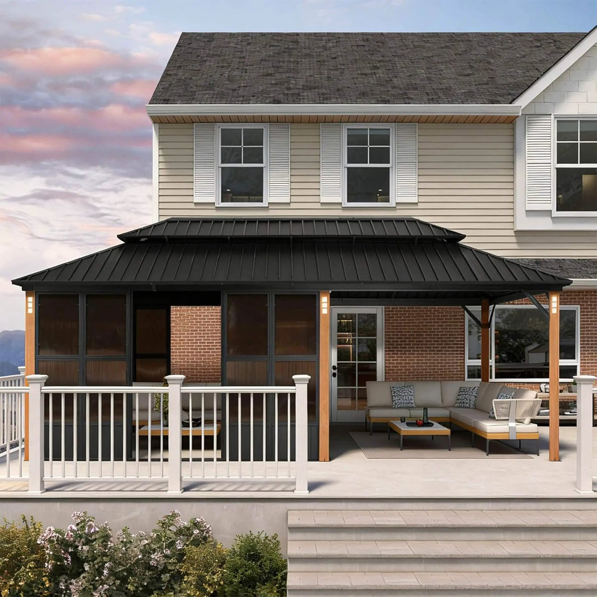 Hardtop Patio Sunroom | Prestige Double Top | Solarium Design | Double Sliding Doors