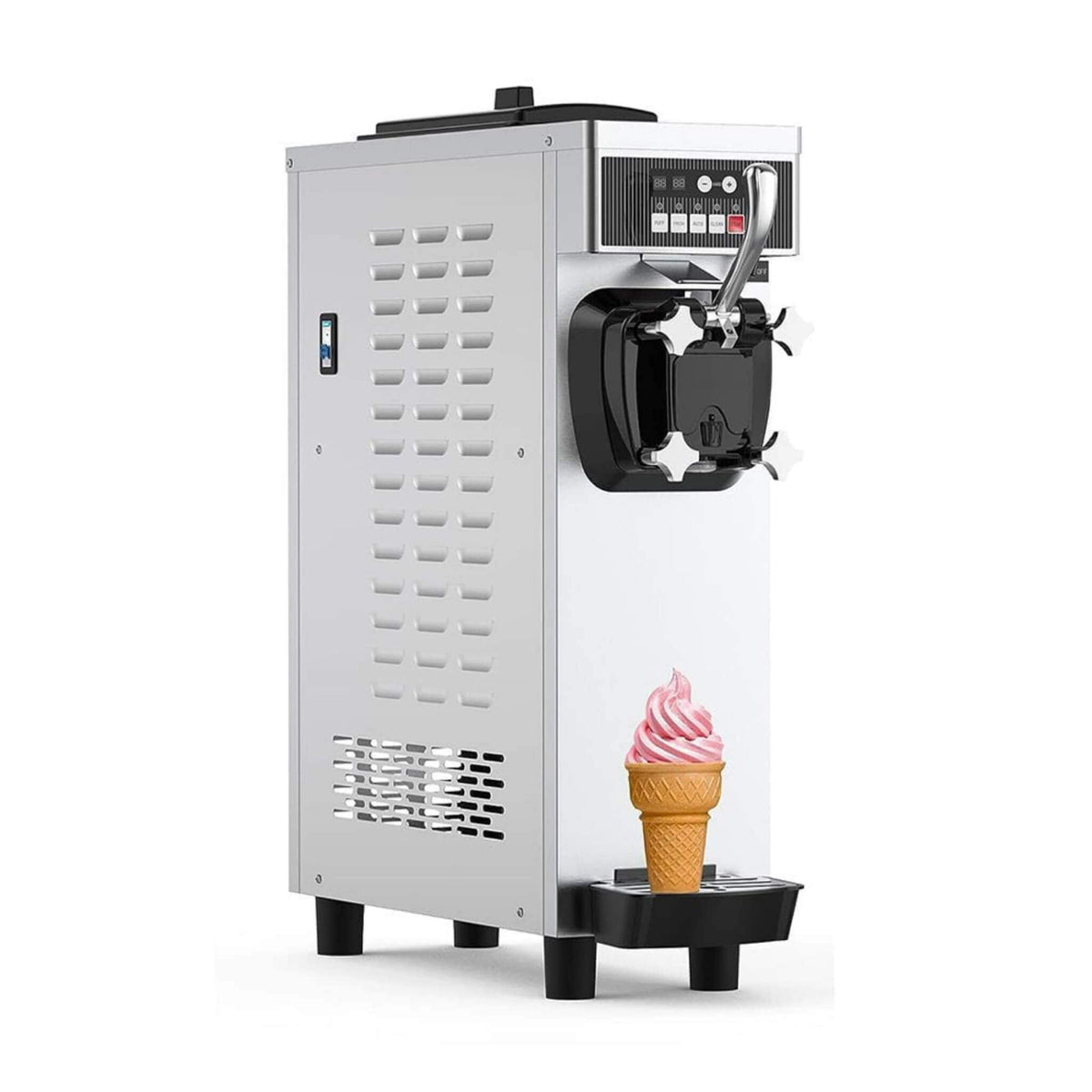 Premium 1200W Industrial Single-Flavor Soft Serve Ice Cream Maker Machine | 1200 Watt | Stainless Steel | Home