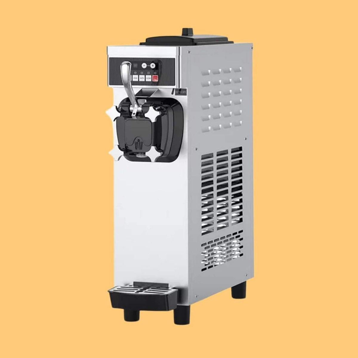Premium 1200W Industrial Single-Flavor Soft Serve Ice Cream Maker Machine | 1200 Watt | Stainless Steel | Home