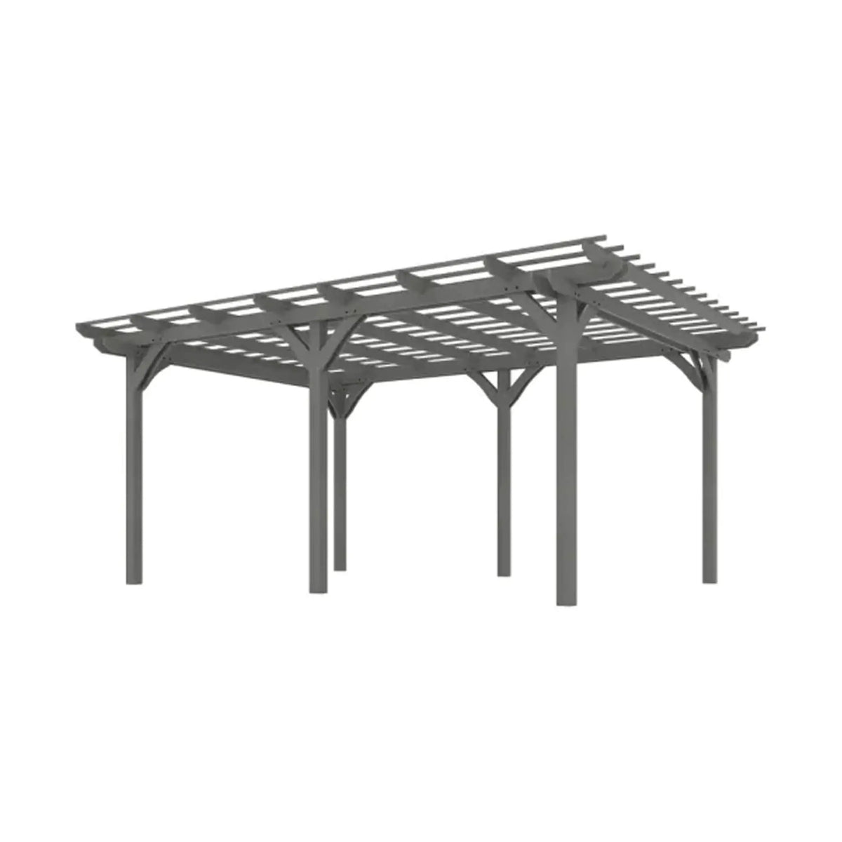 Wooden Grape Trellis Pergola | Premium Outdoor Design | Fir Wood Construction | Triple-Level Beam Design