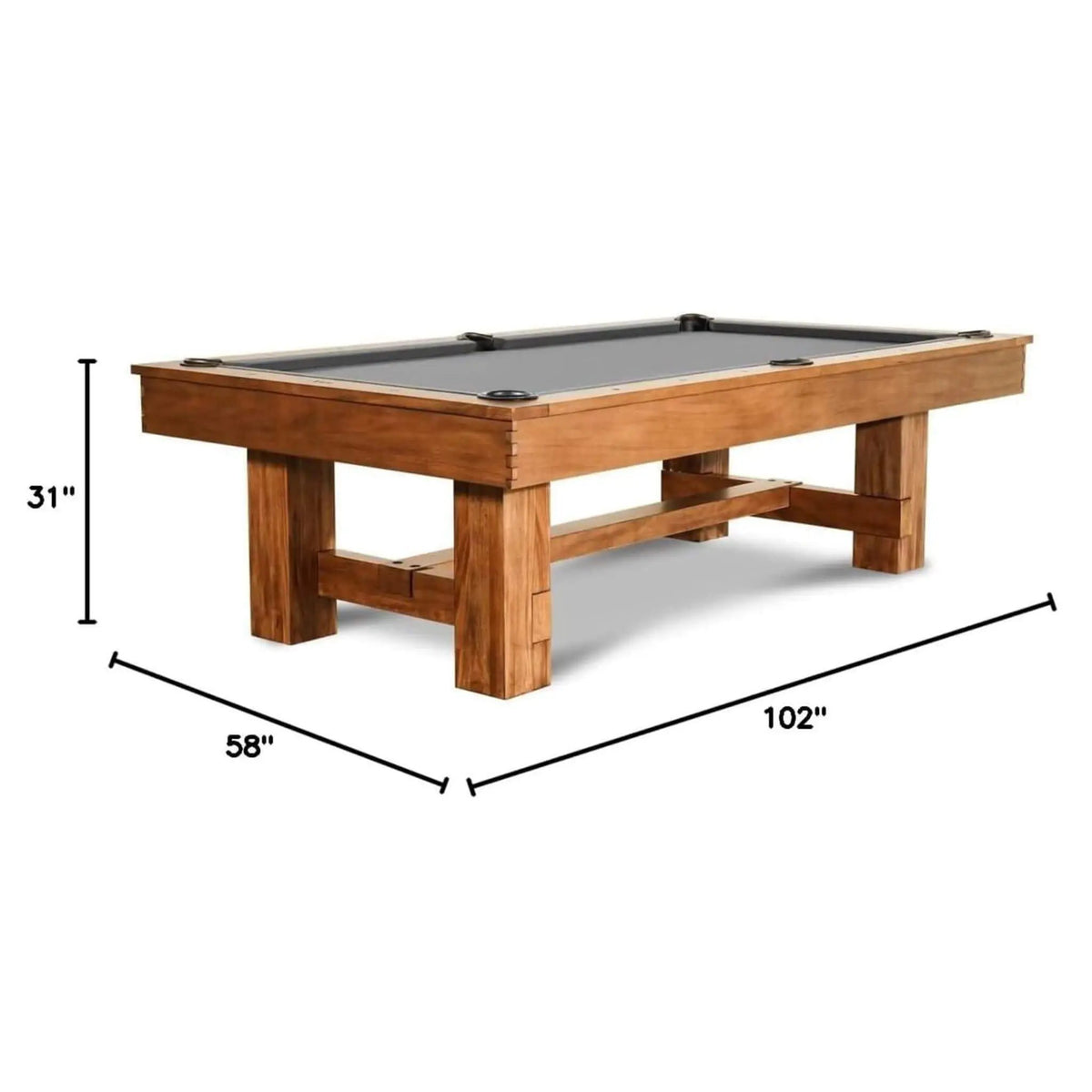Slate Billiard Pool Table | 8FT Presli Model | Native Acacia Solid Wood | Custom Table Accessories