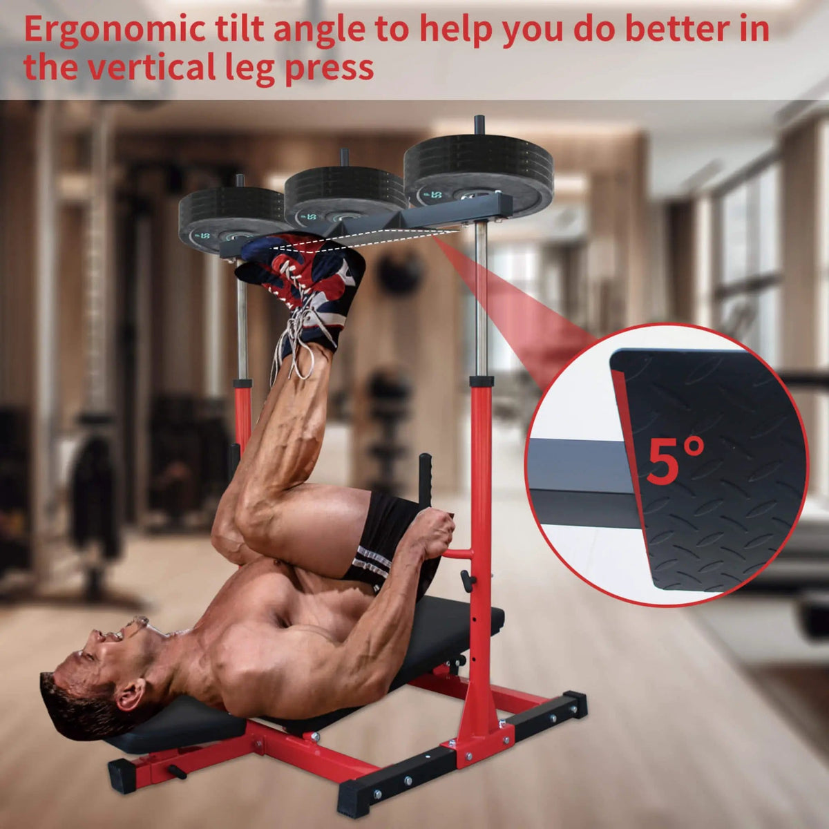 Premium Vertical Leg Press Machine With Adjustable Back And Head Rests For Home | 660 lb | Weight Lifting Machine & Rack | Home