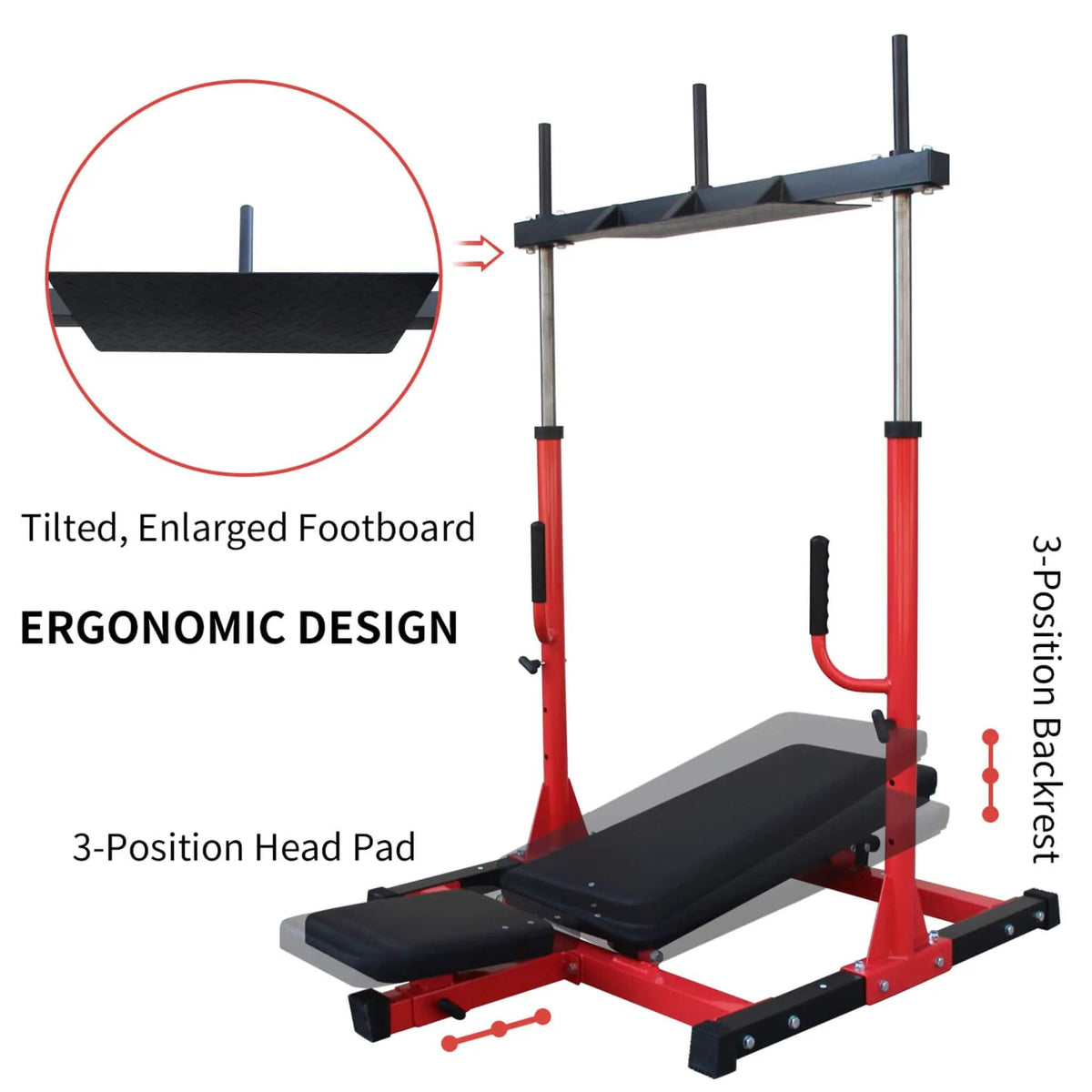 Premium Vertical Leg Press Machine With Adjustable Back And Head Rests For Home | 660 lb | Weight Lifting Machine & Rack | Home