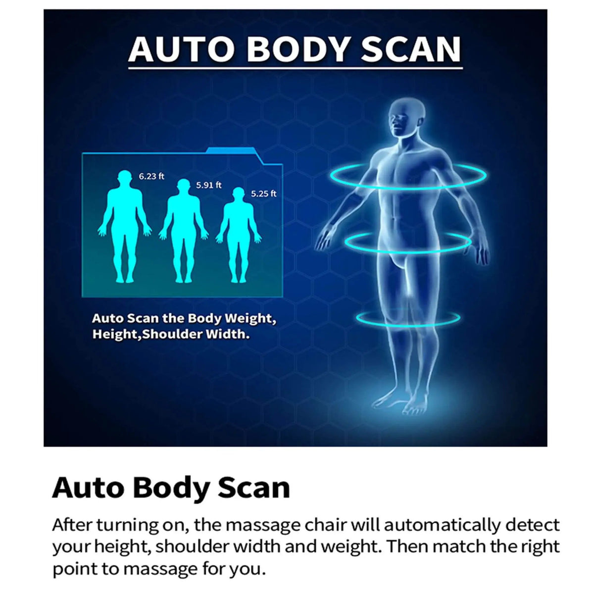 Zero-Gravity Massage Chair | Full-Body Multifunction | Auto Body Scan | L-Track 2D Robotic Hands
