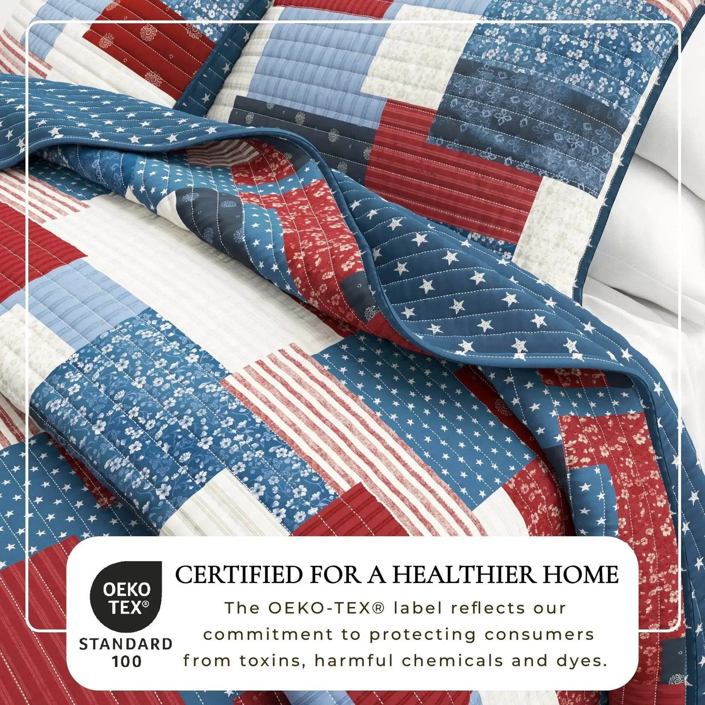 Americana Patchwork Quilt Set - Lowel Collection from PriceLows™