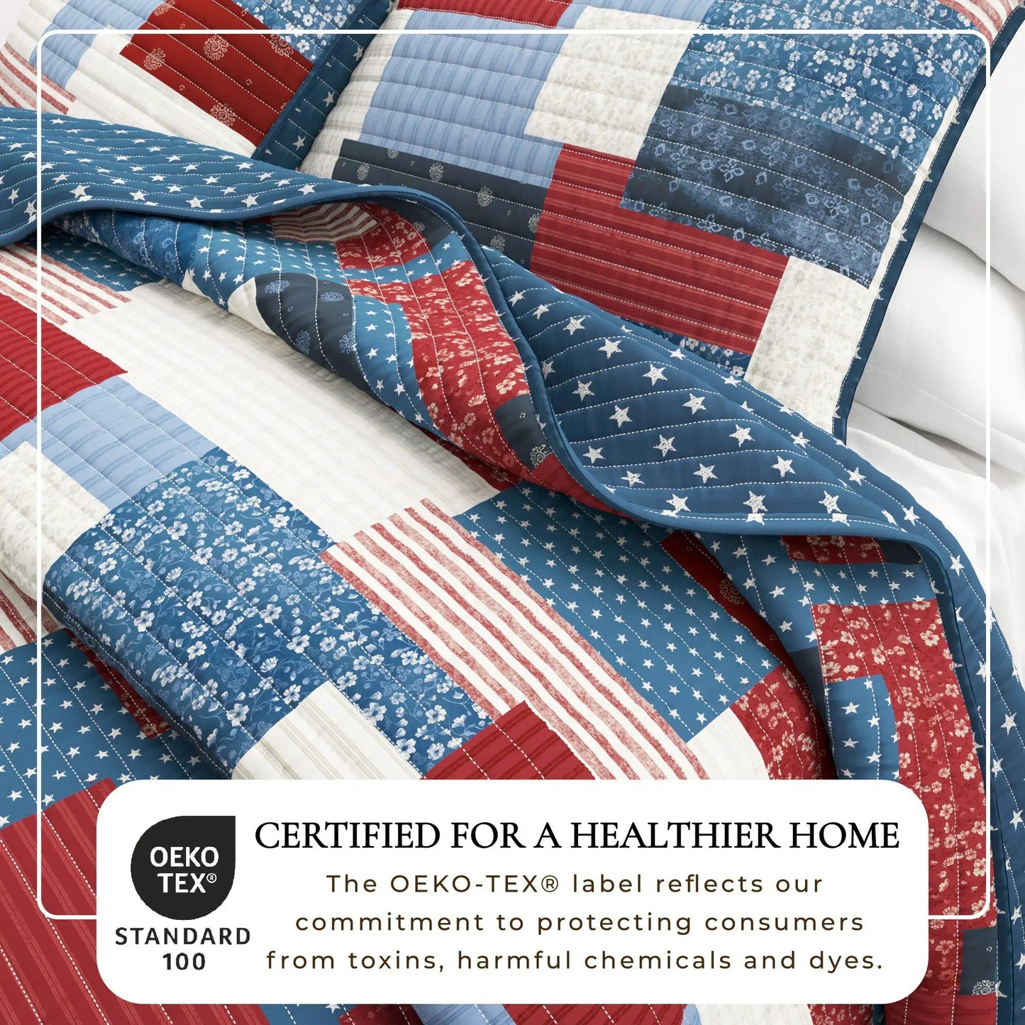 Americana Patchwork Quilt Set - Lowel Collection from PriceLows™