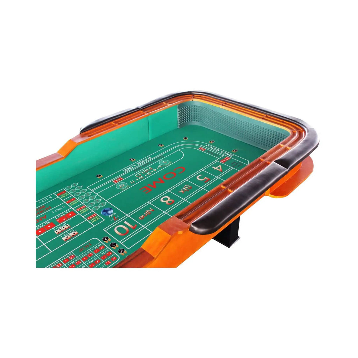 Professional 12FT Craps Table With Full Drink Rail And Padded Rim Cover | 12 ft | Game Table | Home