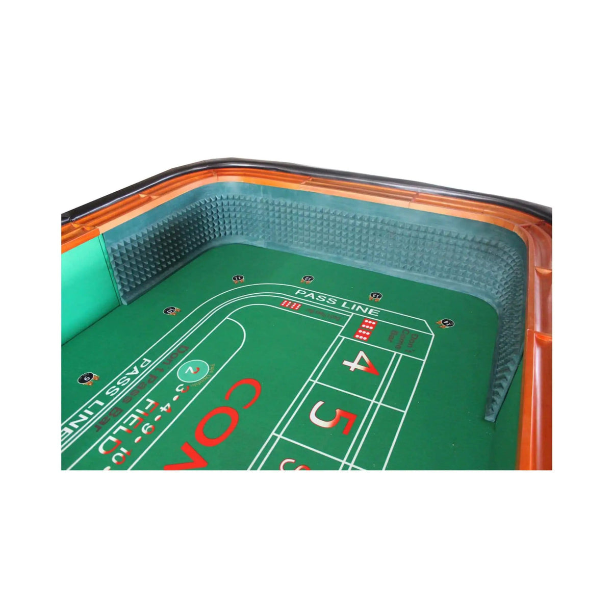 Professional 12FT Craps Table With Full Drink Rail And Padded Rim Cover | 12 ft | Game Table | Home