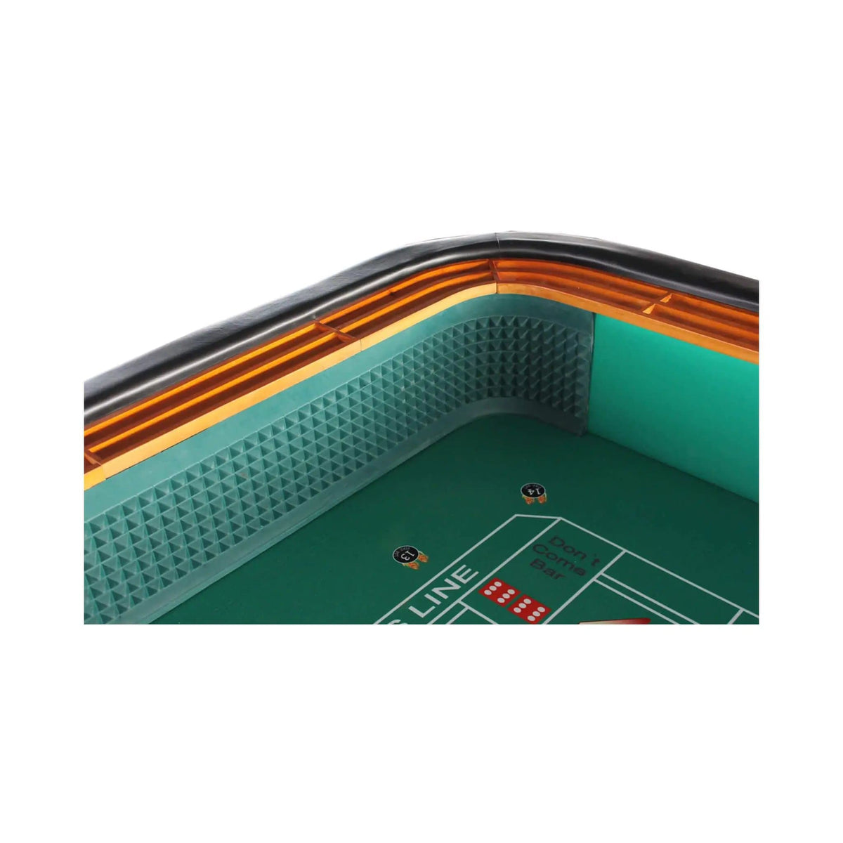 Professional 12FT Craps Table With Full Drink Rail And Padded Rim Cover | 12 ft | Game Table | Home