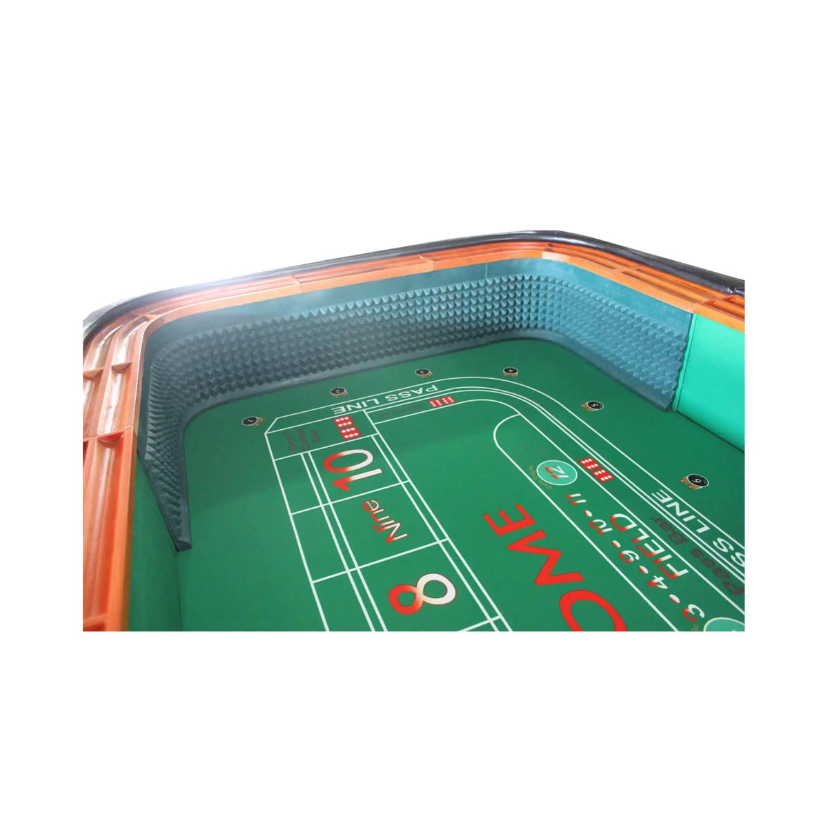 Professional 12FT Craps Table With Full Drink Rail And Padded Rim Cover | 12 ft | Game Table | Home