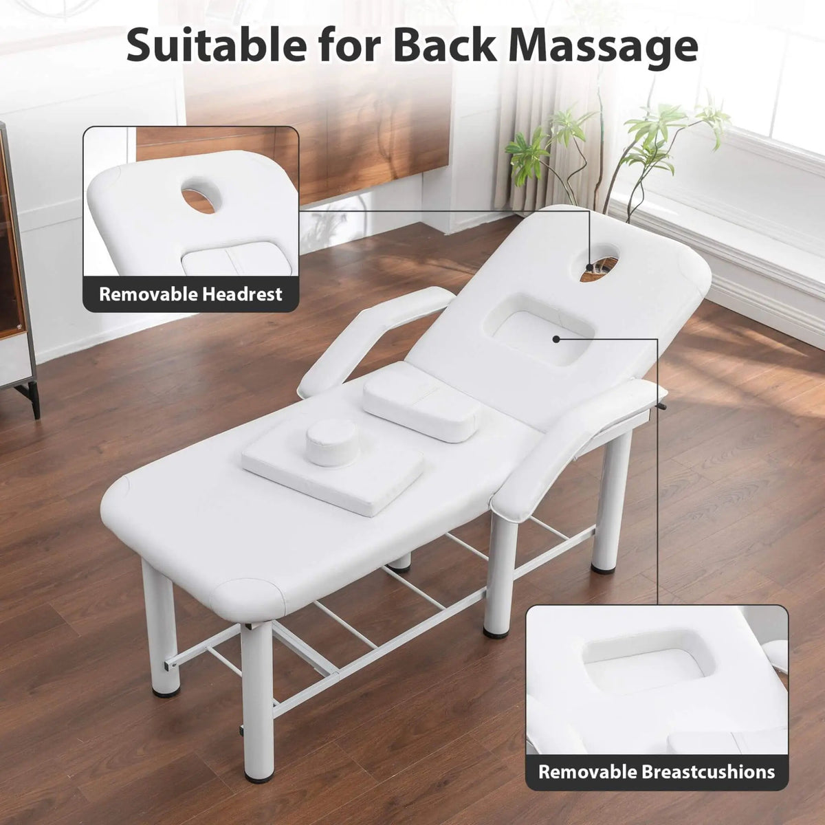 Professional Adjustable Beauty Bed | Underbed Storage | Removable Cushions | Spa And Salon Use