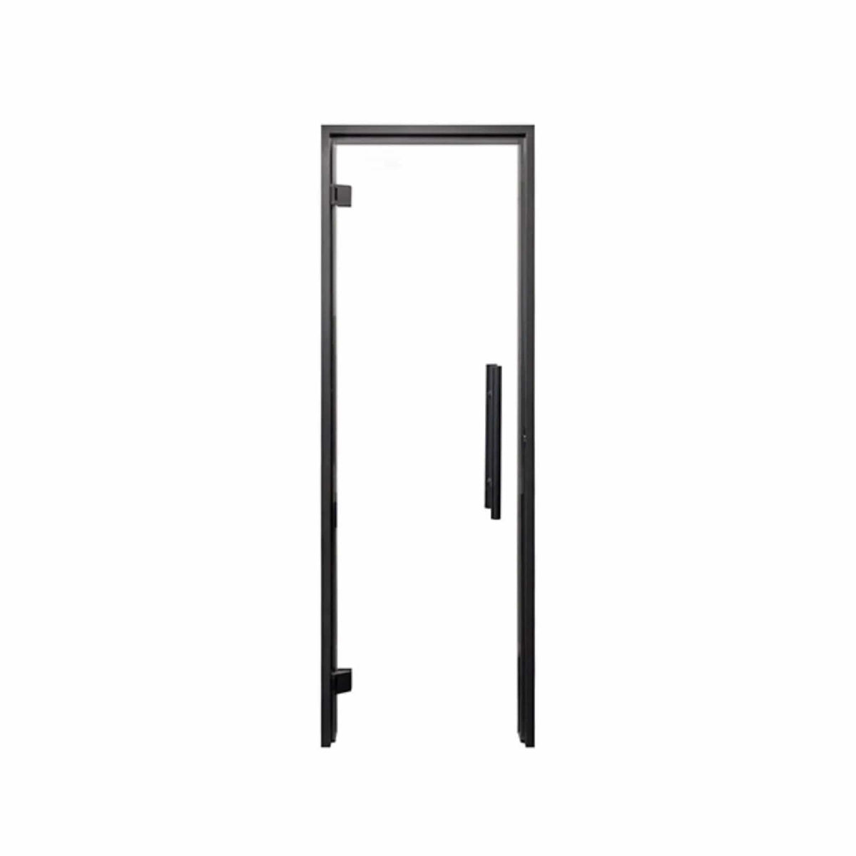 Prosaunas 24X81-Inch Black Alder Clear Glass Sauna Door | Tempered Glass | Outdoor Living Use | Outdoor Living