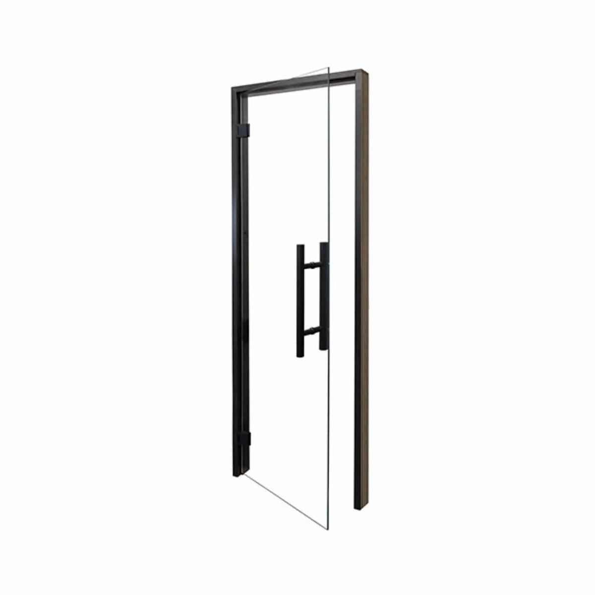Prosaunas 24X81-Inch Black Alder Clear Glass Sauna Door | Tempered Glass | Outdoor Living Use | Outdoor Living