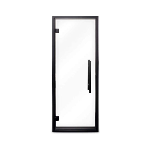Prosaunas 24X73-Inch Black Alder Prehung Clear Glass Sauna Door | Tempered Glass | Outdoor Living Use | Outdoor Living