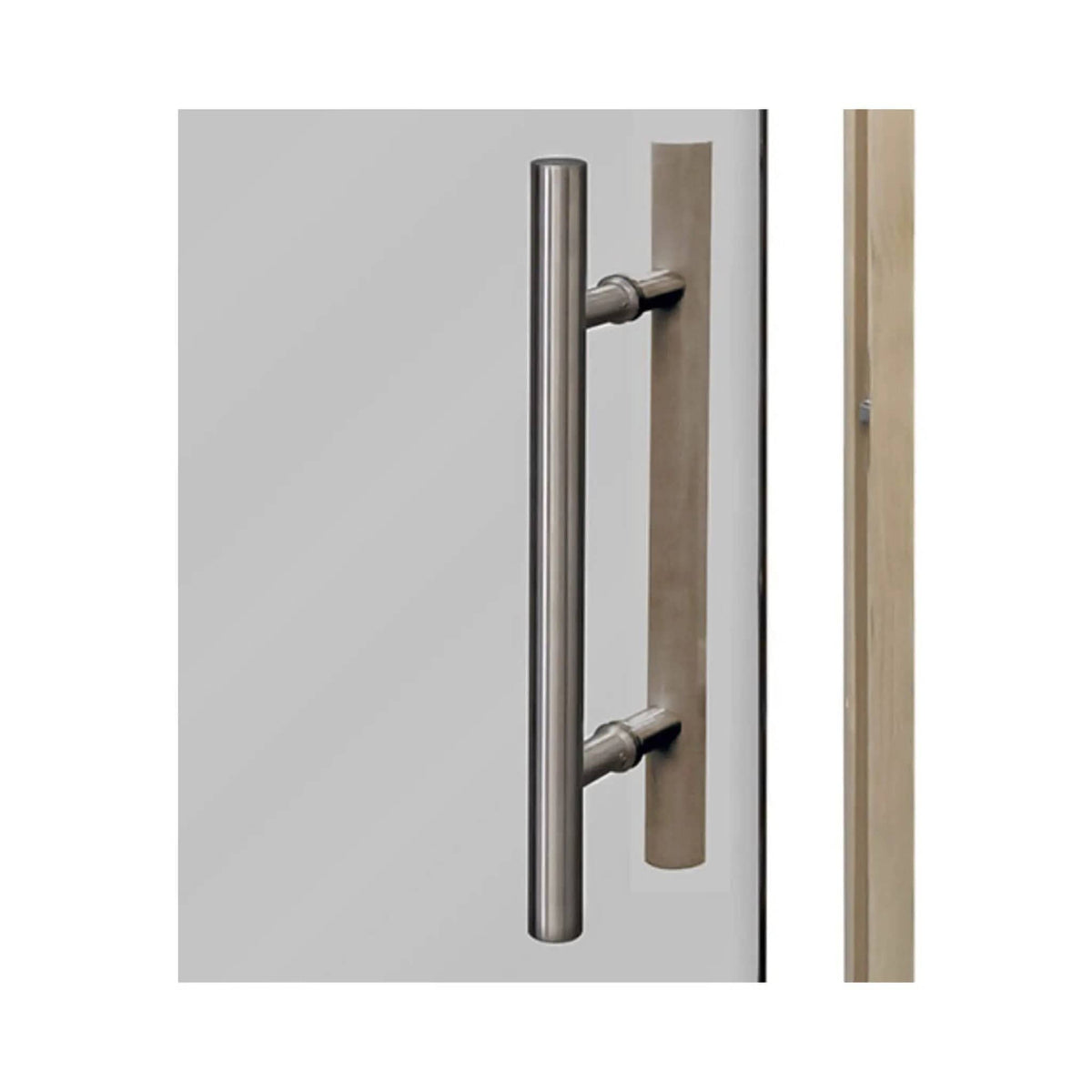 Prosaunas 24X81-Inch Prehung Tinted Glass Sauna Door With Aspen Frame | Tempered Glass | Outdoor Living Use | Outdoor Living