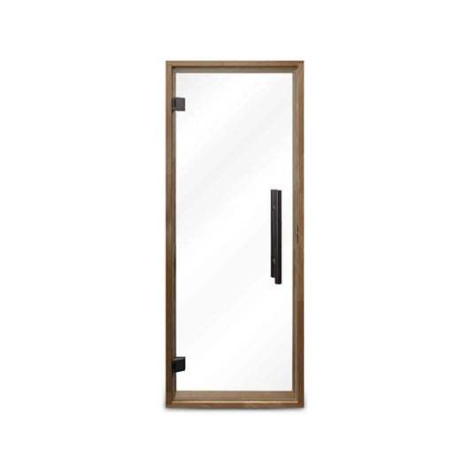 Prosaunas 24X73-Inch Thermo-Aspen Prehung Clear Glass Sauna Door (Style 2) | Tempered Glass | Outdoor Living Use | Outdoor Living
