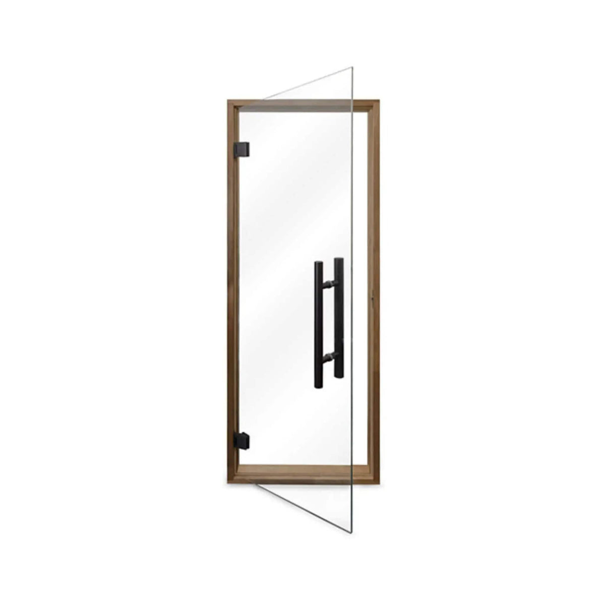 Prosaunas 24X73-Inch Thermo-Aspen Prehung Clear Glass Sauna Door (Style 2) | Tempered Glass | Outdoor Living Use | Outdoor Living
