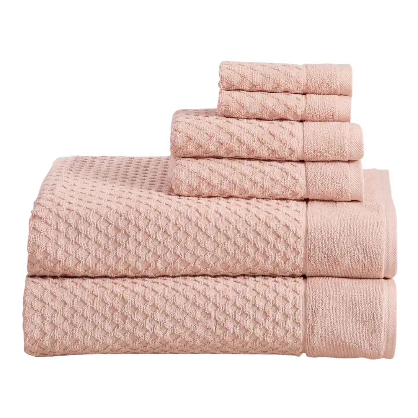 Cotton Diamond Waffle Weave Bath Towel Set - Grayson Collection from PriceLows™