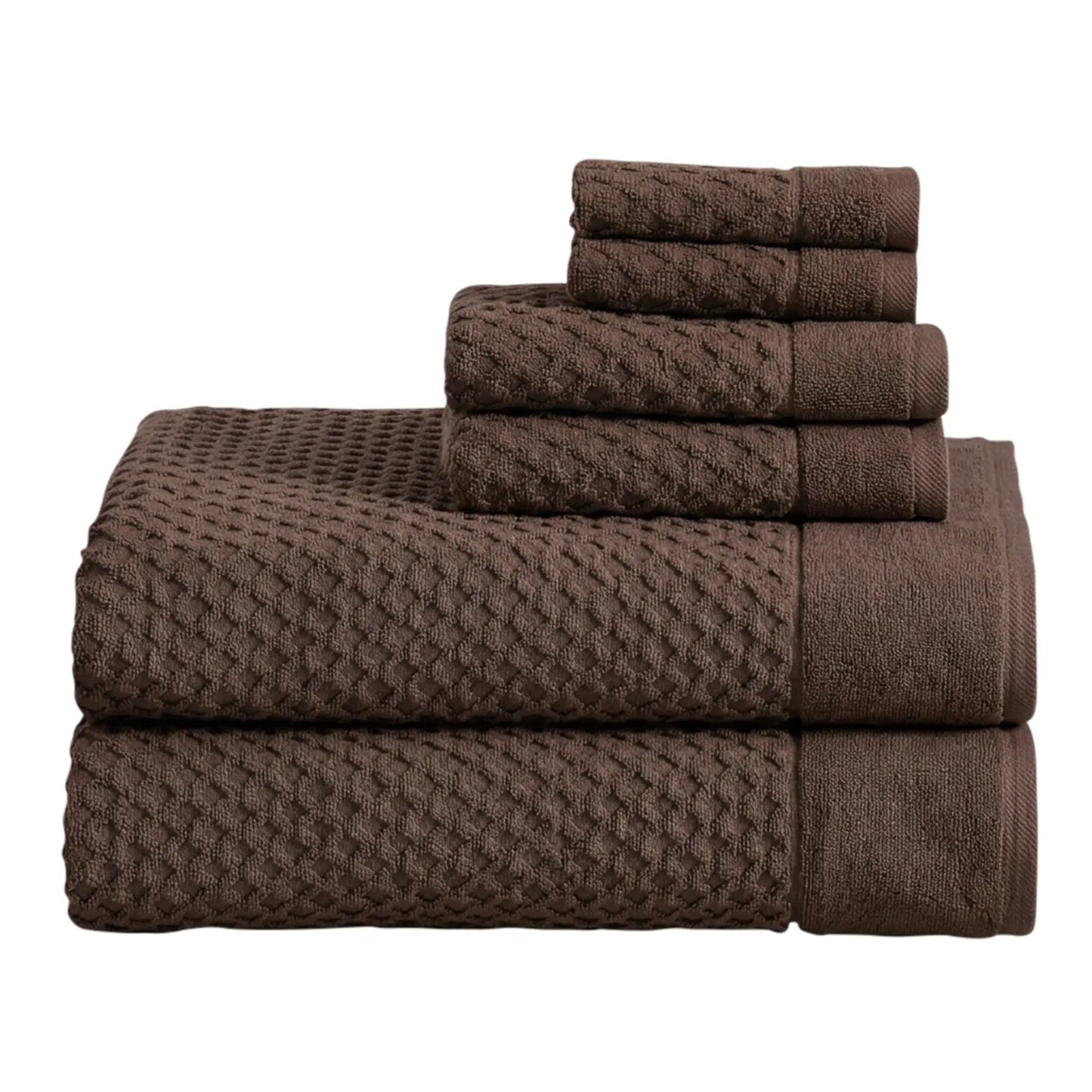 Cotton Diamond Waffle Weave Bath Towel Set - Grayson Collection from PriceLows™