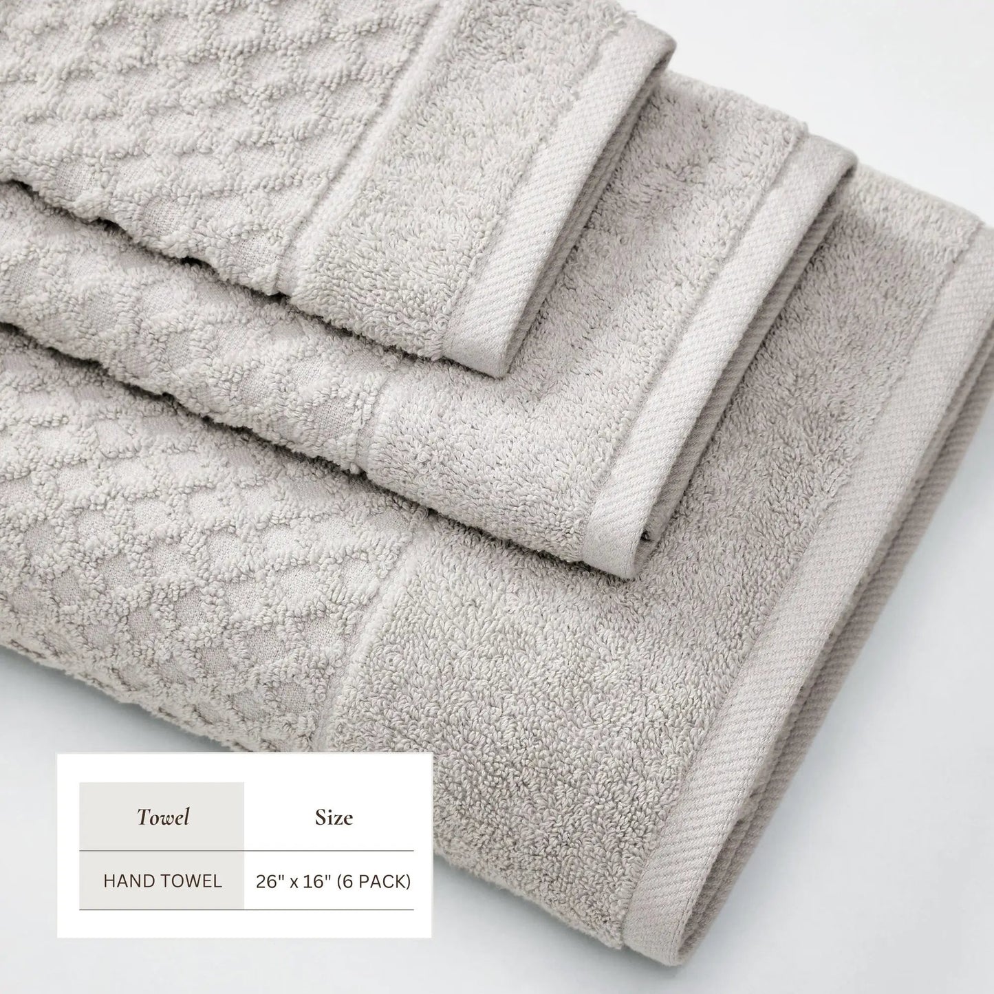 Cotton Diamond Waffle Weave Bath Towel Set - Grayson Collection from PriceLows™