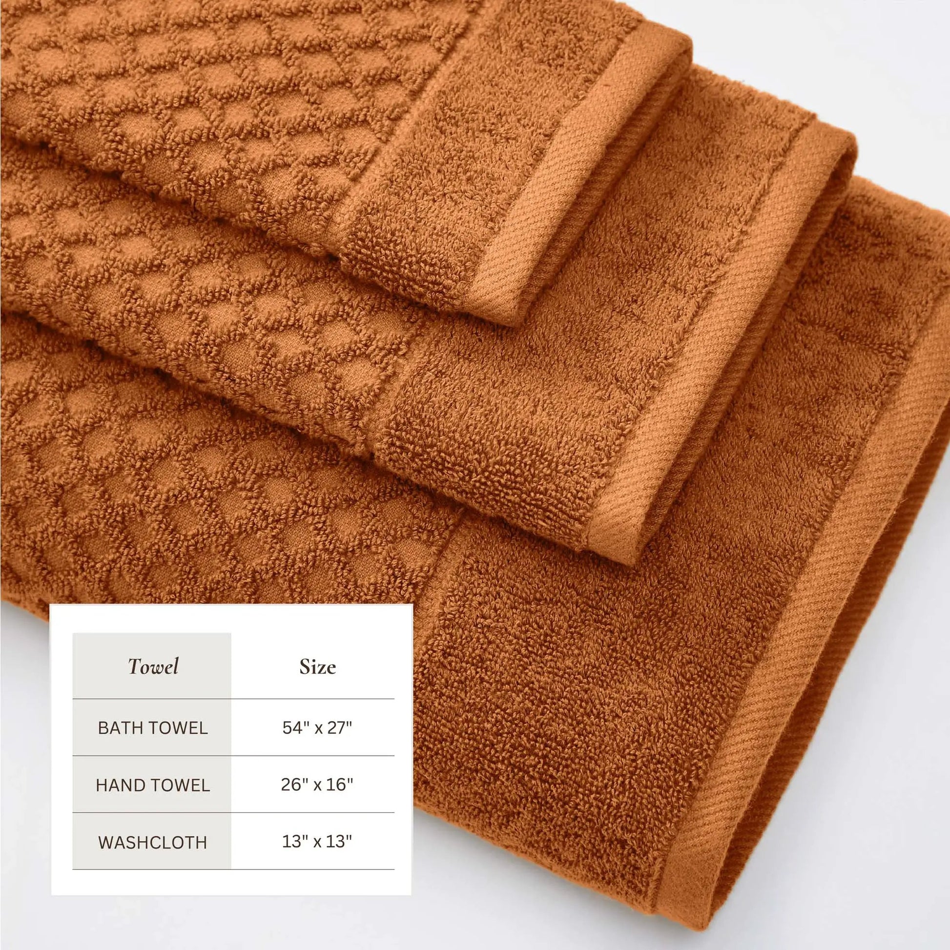 Cotton Diamond Waffle Weave Bath Towel Set - Grayson Collection from PriceLows™