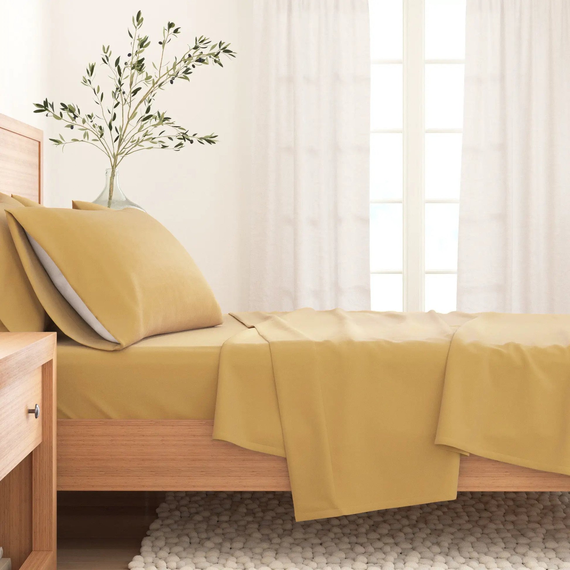 Cotton Solid Flannel Sheet - Nordic Collection from PriceLows™