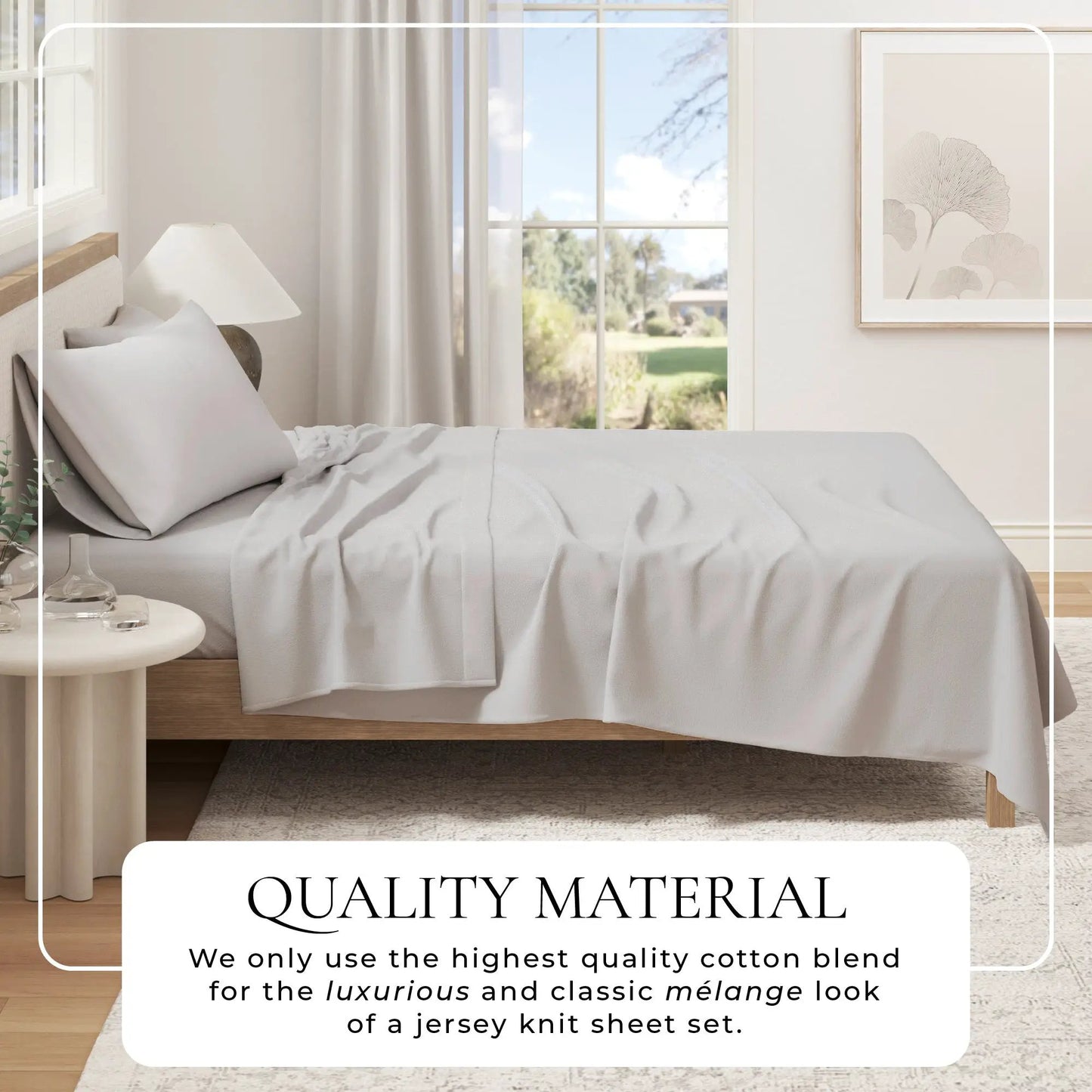 100% Organic Cotton Jersey Knit Sheets from PriceLows™
