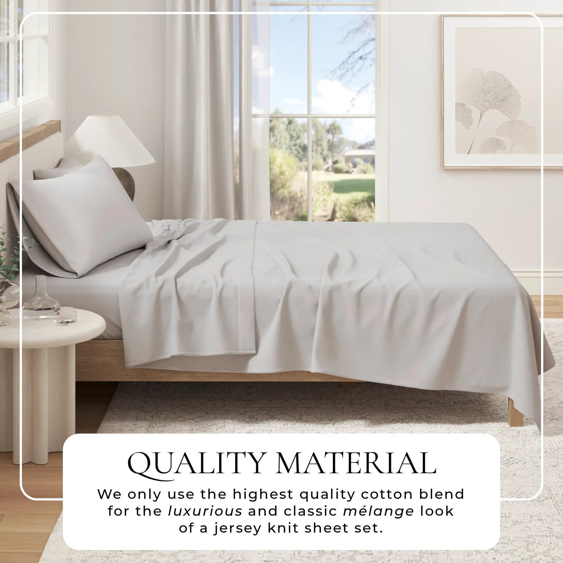 100% Organic Cotton Jersey Knit Sheets from PriceLows™