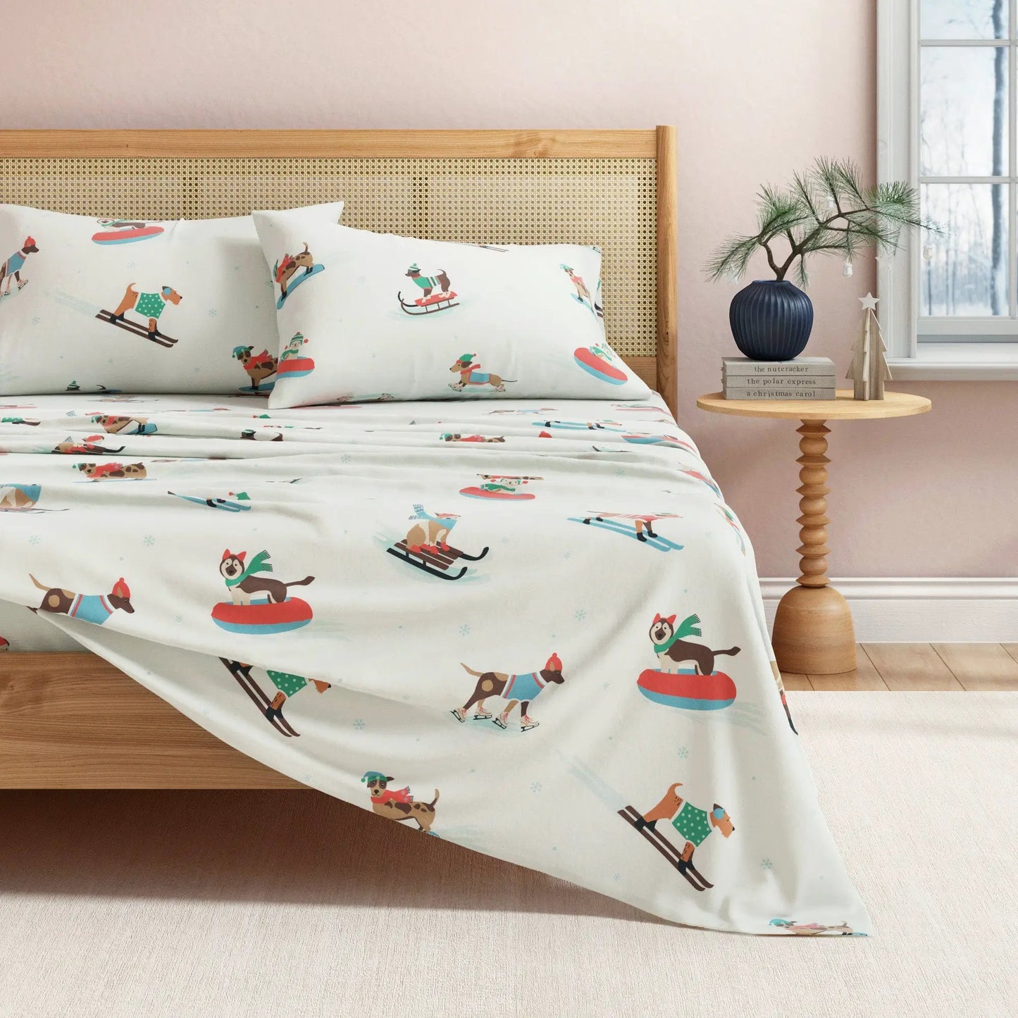 Turkish Cotton Christmas Flannel Sheet Set - Whittaker Collection from PriceLows™