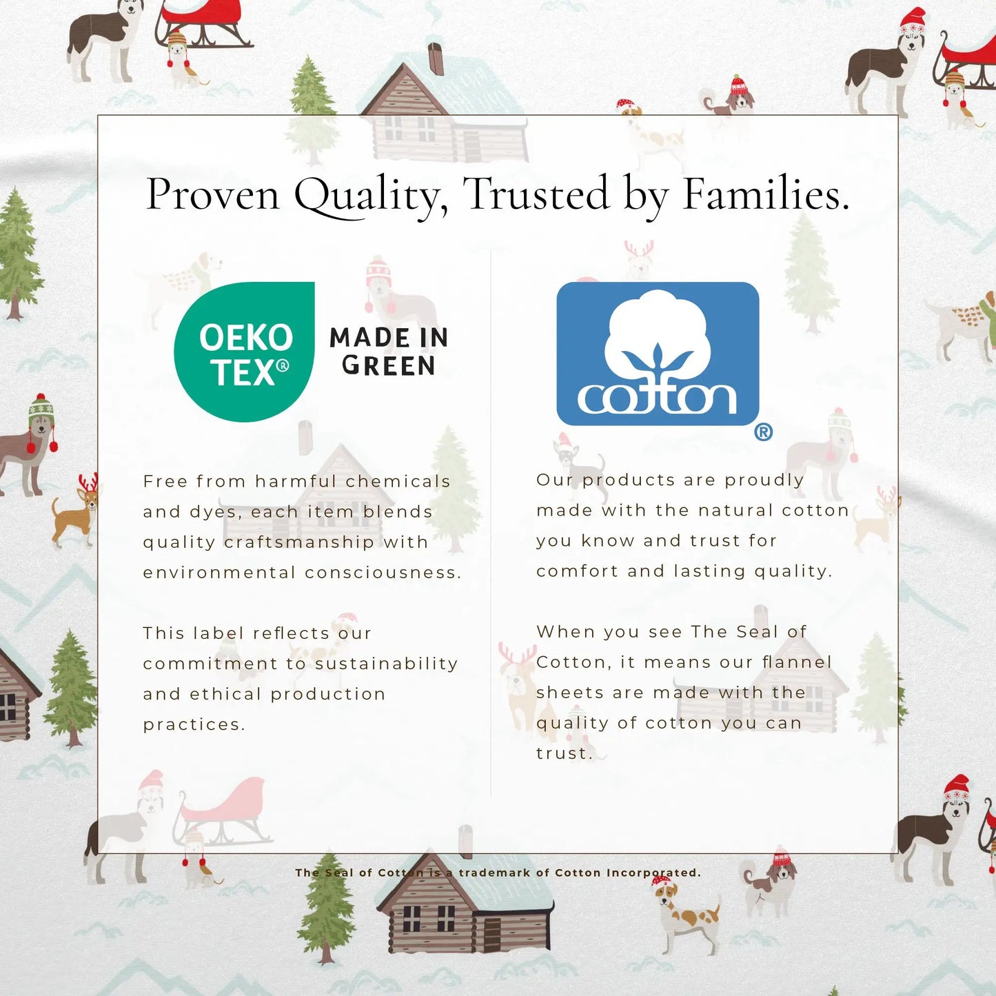 Turkish Cotton Christmas Flannel Sheet - Whittaker Collection from PriceLows™