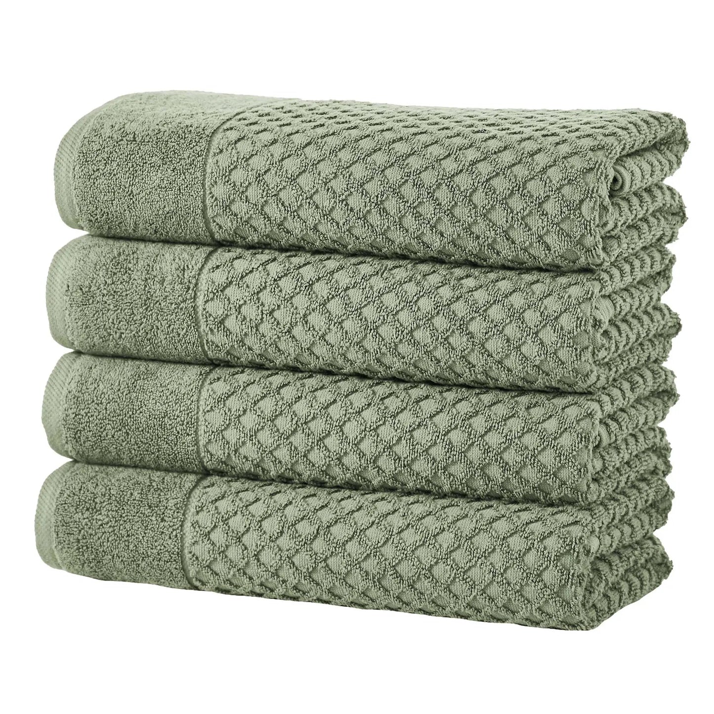 Cotton Diamond Waffle Weave Bath Towel Set - Grayson Collection from PriceLows™