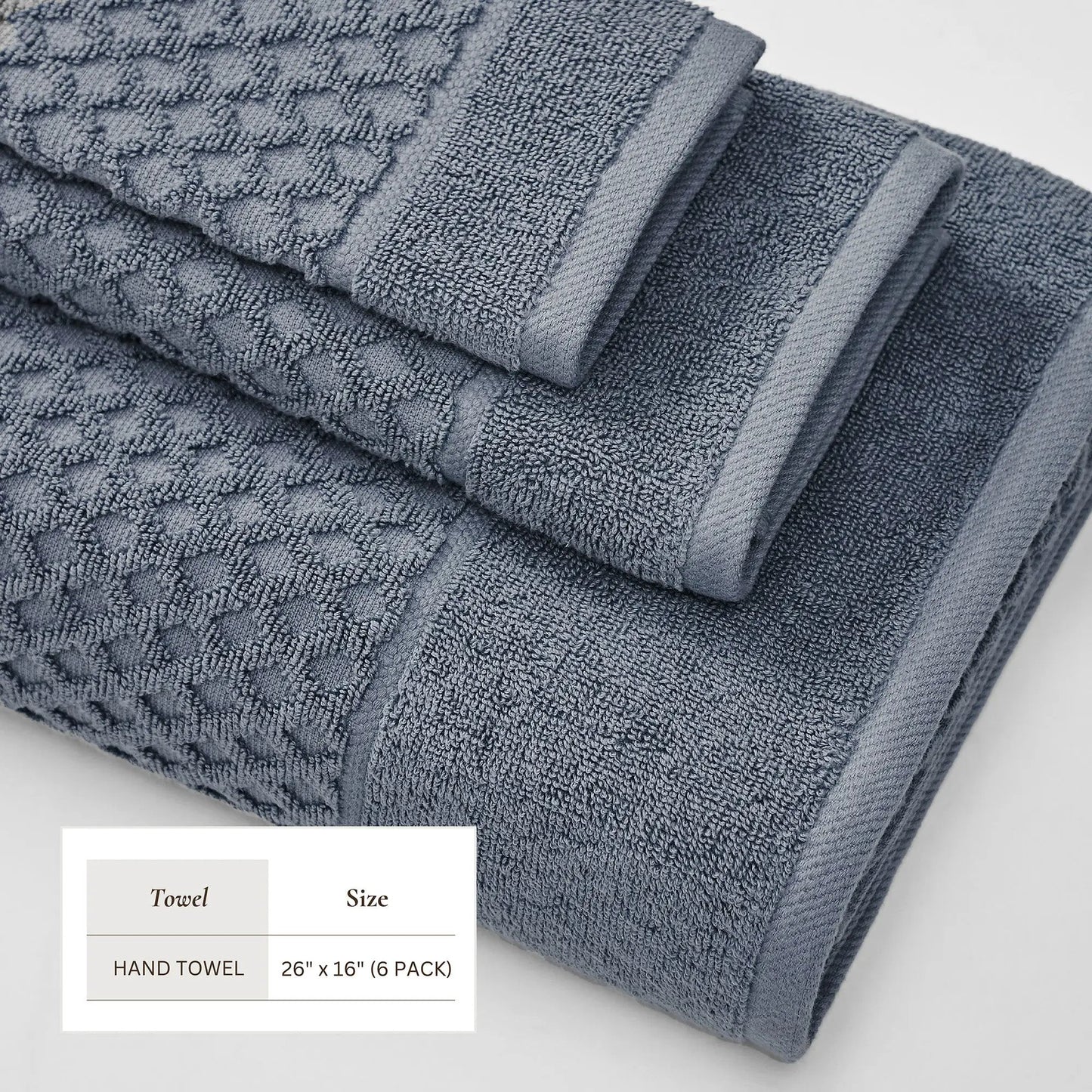 Cotton Diamond Waffle Weave Bath Towel Set - Grayson Collection from PriceLows™