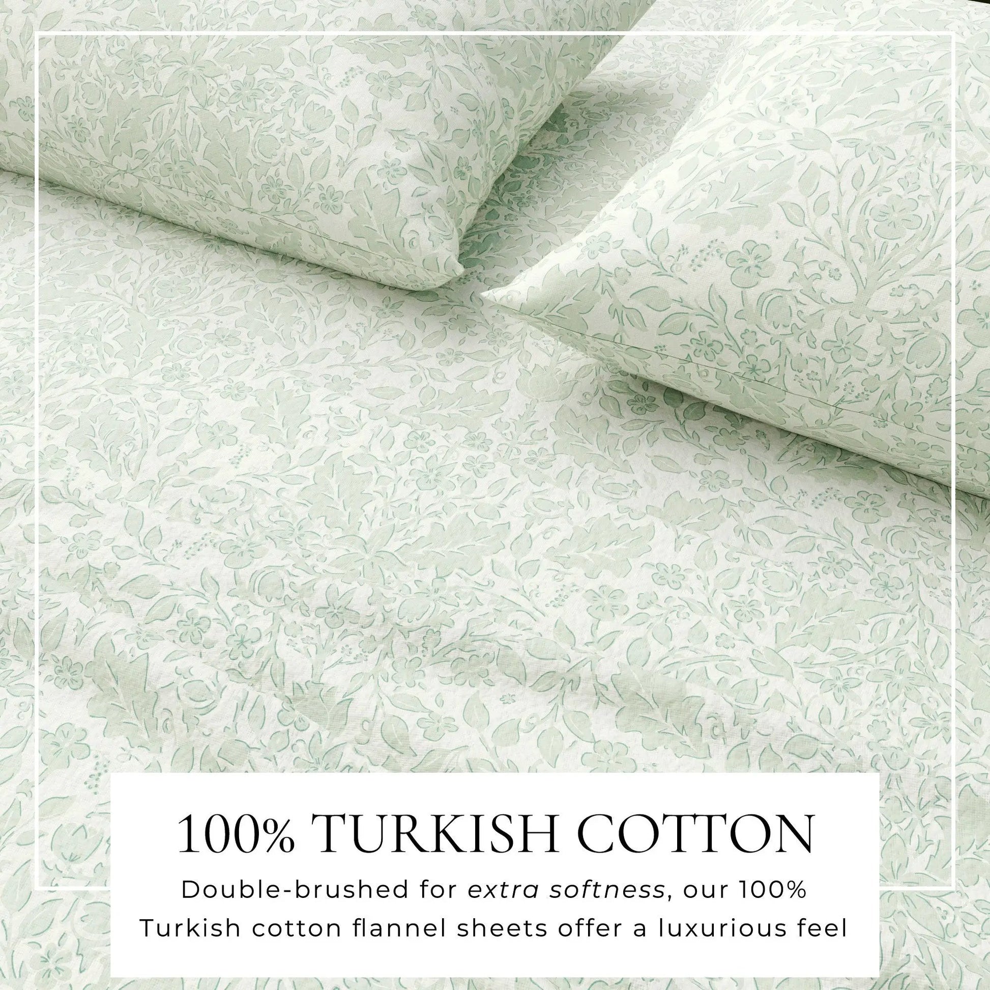 Turkish Cotton Flannel Sheet Set - Winter Floral Collection from PriceLows™