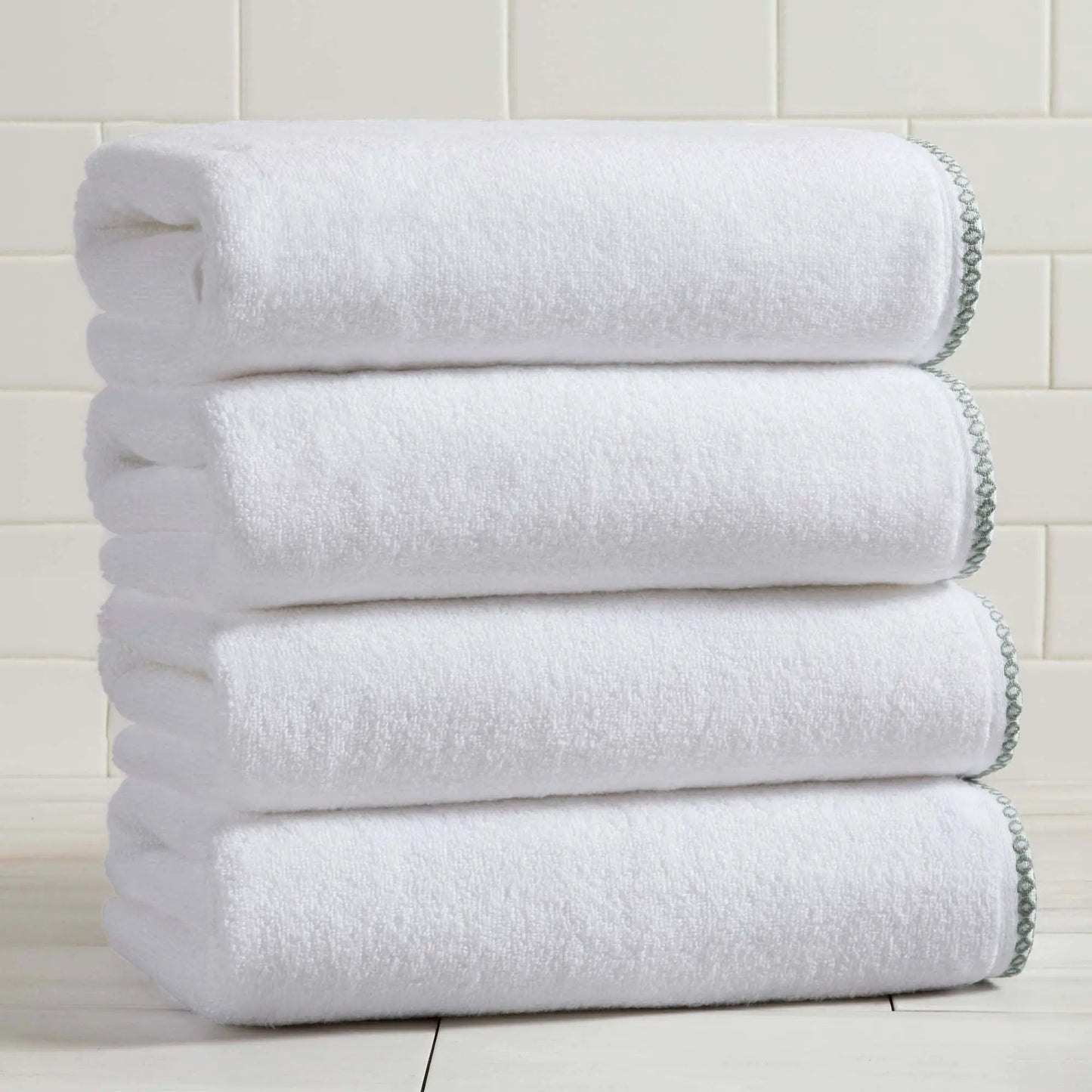 Cotton Border-Stitched 6-Piece Towel Set - Valery Collection from PriceLows™