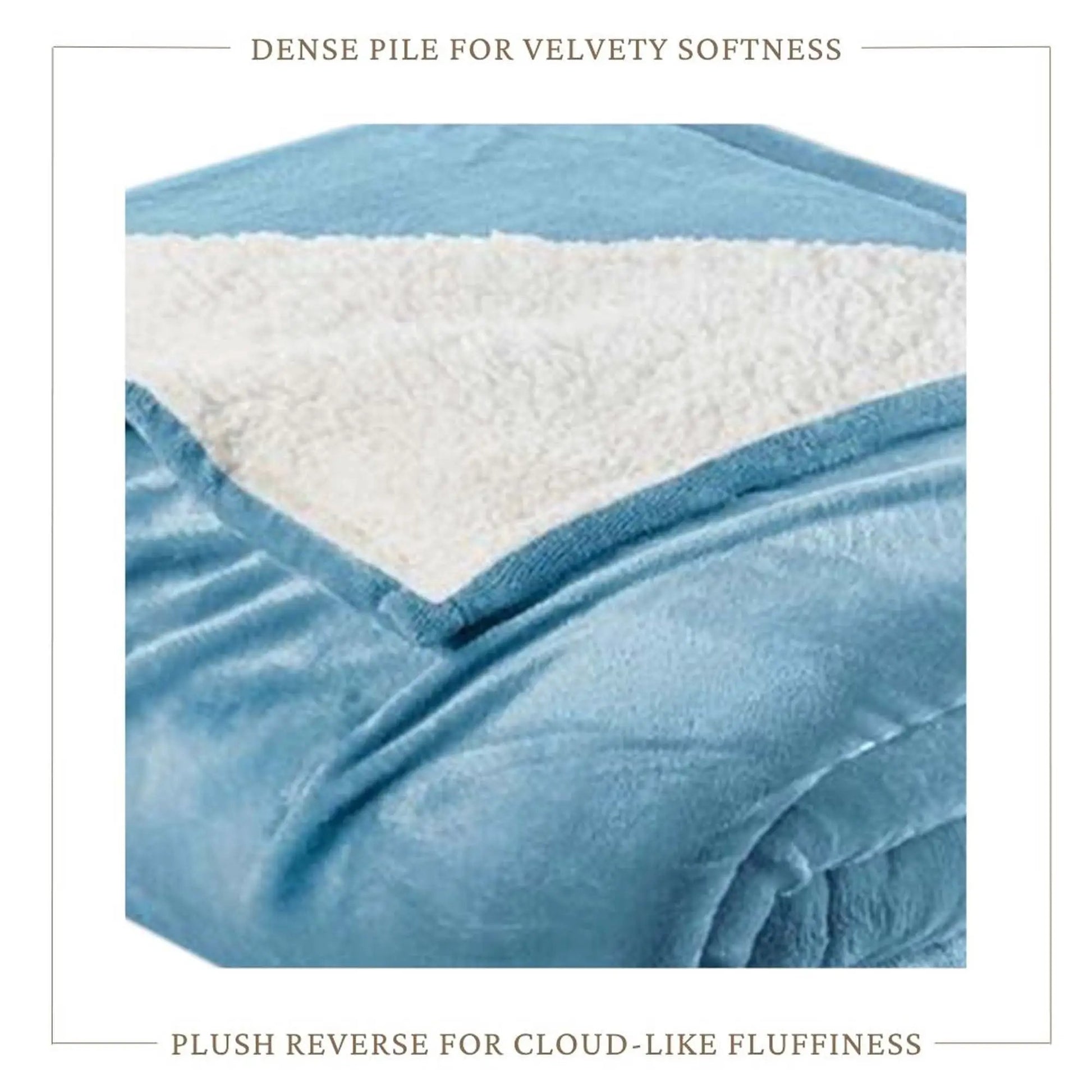 Velvet Plush Sherpa Bed Blanket - Sherpa Fleece Collection from PriceLows™