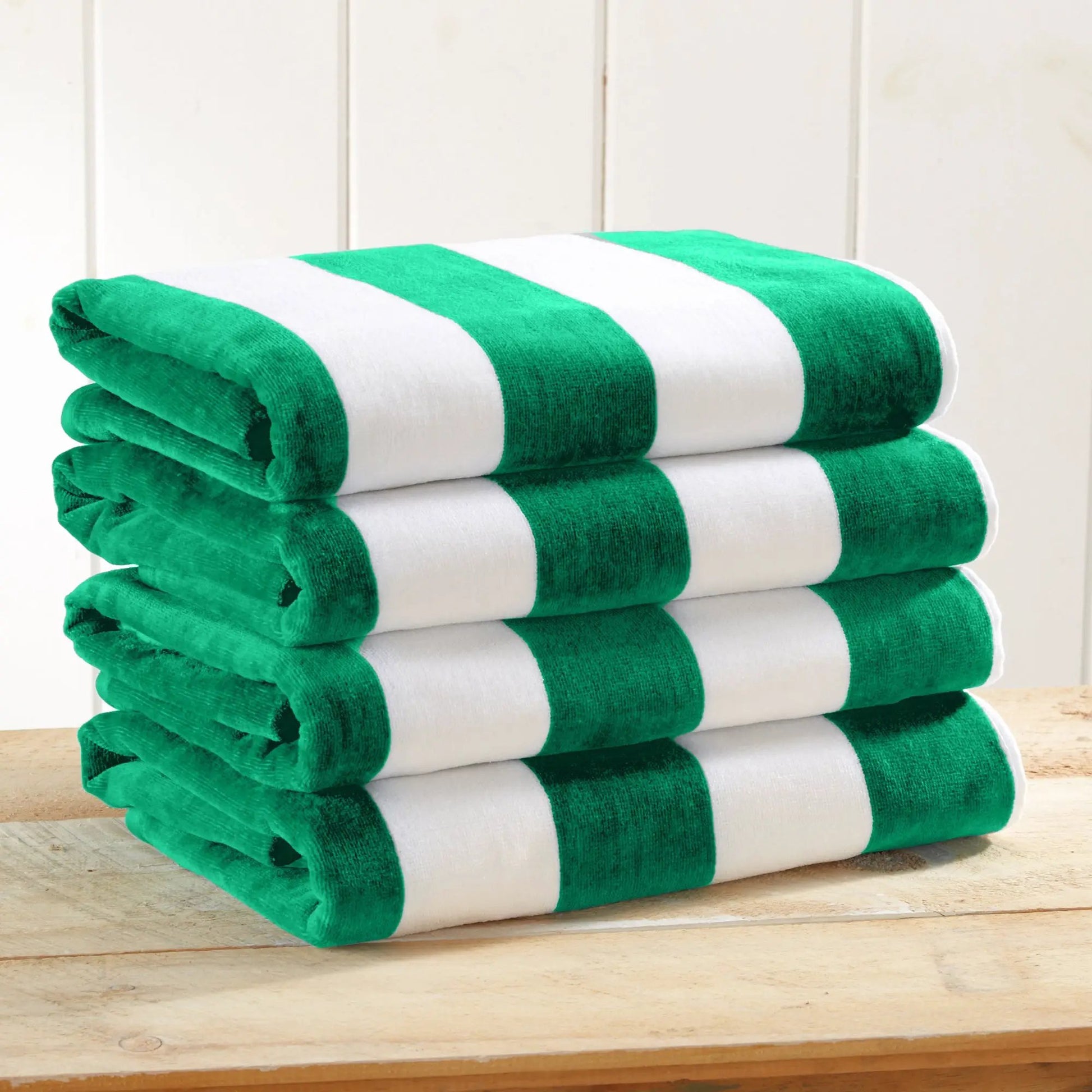 Cotton Velour Cabana Stripe Beach Towel - Novia Collection from PriceLows™