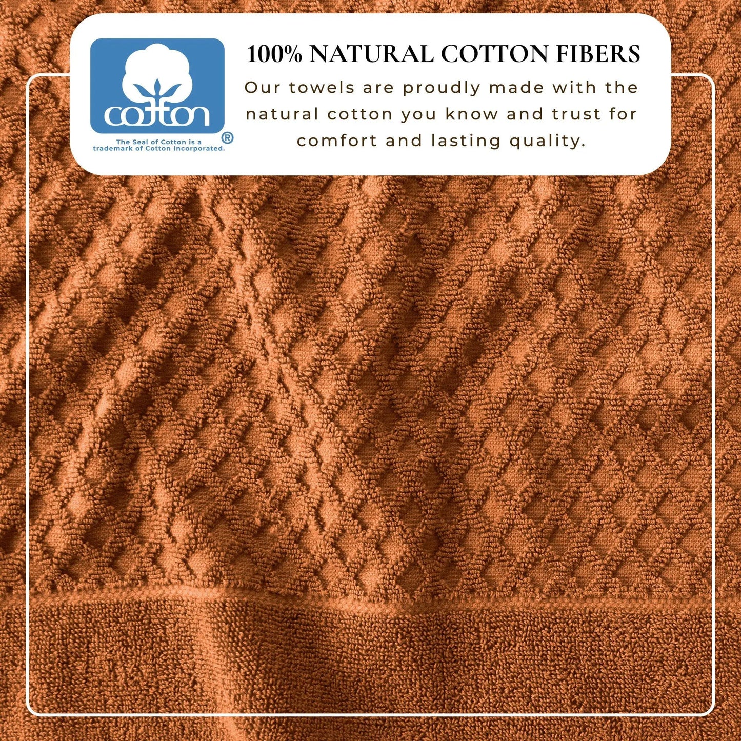 Cotton Diamond Waffle Weave Bath Towel Set - Grayson Collection from PriceLows™