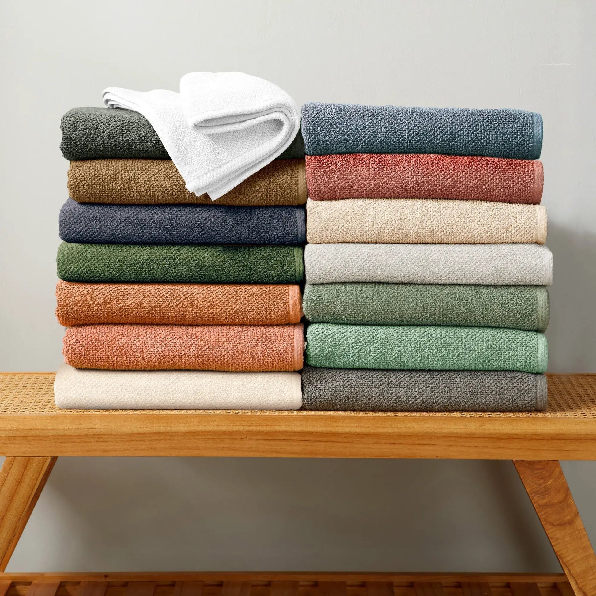Cotton Textured Bath Towel Set - Acacia Collection from PriceLows™